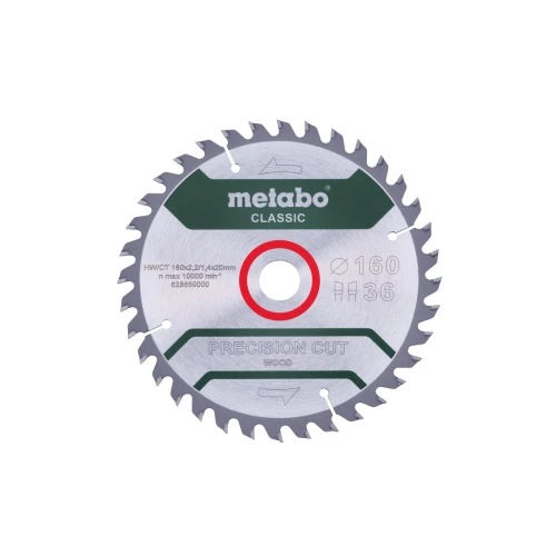 Диск пиляльний METABO «PRECISION CUT WOOD - CLASSIC», 160X20 Z36 WZ 10° /B (628659000)