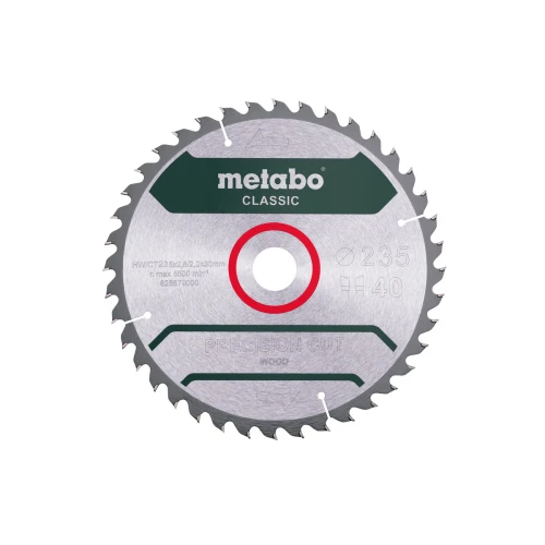 Пиляльний диск Metabo «Precision Cut Wood - Classic» Z40 WZ 15° 235x30 мм (1 шт.) (628679000)