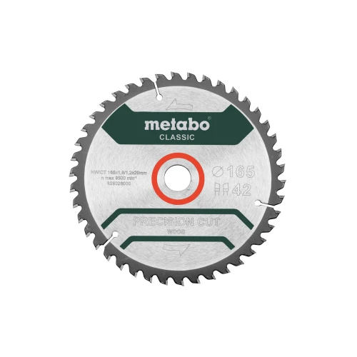 Диск пиляльний METABO "PRECISION CUT WOOD - CLASSIC", 165X20 Z42 WZ 5° (628026000)