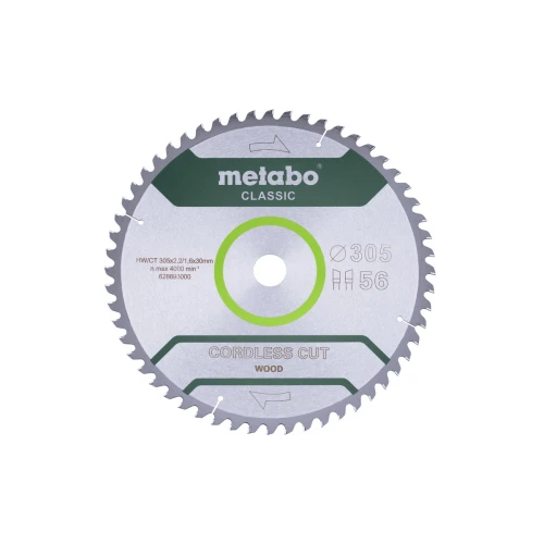Пиляльний диск Metabo «Cordless Cut Wood - Classic» Z56 WZ 5° 305x30 мм (1 шт.) (628693000)