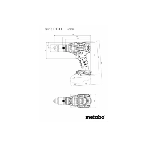 Акумуляторний інструмент у комплекті Metabo Combo Set 2.1.15 18 V BL (685184000)