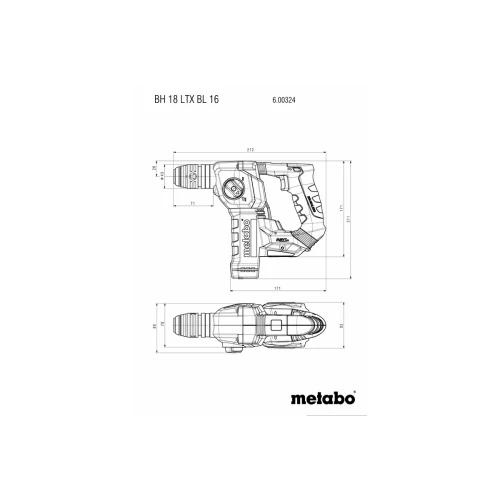 Аккумуляторный перфоратор Metabo BH 18 LTX BL 16 Set (без АКБ и ЗУ) (691198000)