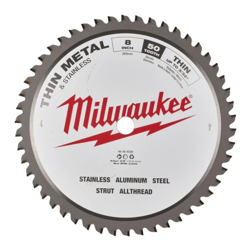 Пильний диск по металу Milwaukee 50 T 203x5/8"x1.8 мм (48404520)