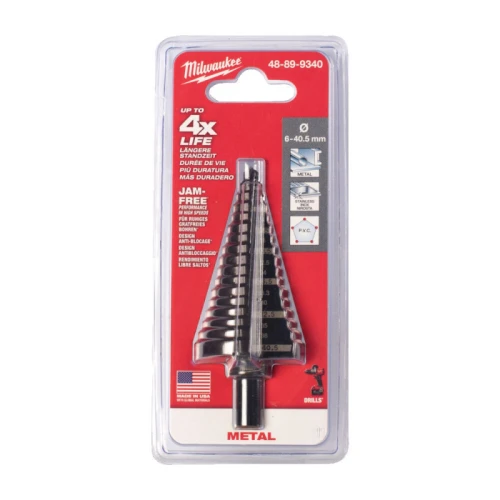Сверло ступенчатое Step Drill Milwaukee Ø 6 – 40.5 мм (48899340)