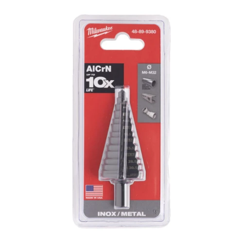 Сверло ступенчатое с шагом 2 мм Step Drill COBALT ALCRN Milwaukee Ø 6 - 32 мм (48899380)