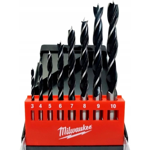 Набір свердел триточкових по дереву Milwaukee 3/4/5/6/7/8/9/10 мм (8 шт.) (4932352466)