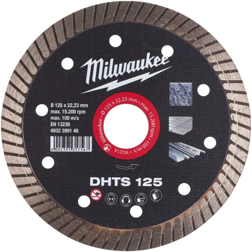 Диск алмазный по керамограниту Milwaukee DHTS 125 125x22.23 мм (4932399146)