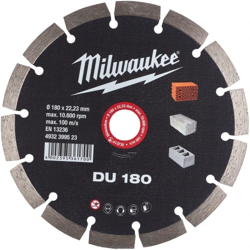 Диск алмазний сегментний Milwaukee DU 180 180x22.23 мм (4932399523)