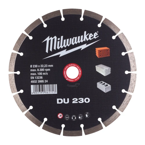 Диск алмазний сегментний Milwaukee DU 230 230x22.23 мм (4932399524)