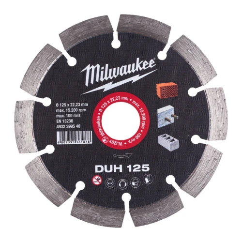 Диск алмазний сегментний Milwaukee DUH 125 125x22.23 мм (4932399540)