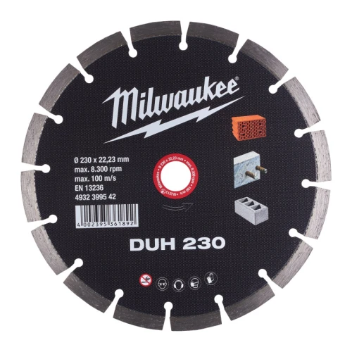 Диск алмазний сегментний Milwaukee DUH 230 230x22.23 мм (4932399542)