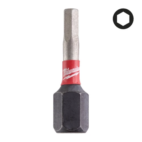 Бита Milwaukee SHOCKWAVE Hex 3.0 x 25 мм (2 шт.) (4932430894)