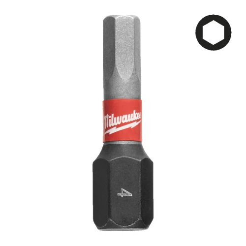 Бита Milwaukee SHOCKWAVE Hex 4.0 x 25 мм (2 шт.) (4932430895)