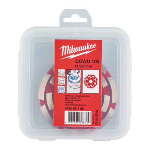 Чашка алмазная шлифовальная Milwaukee DCWU Ø100x22.23 мм (4932451185)