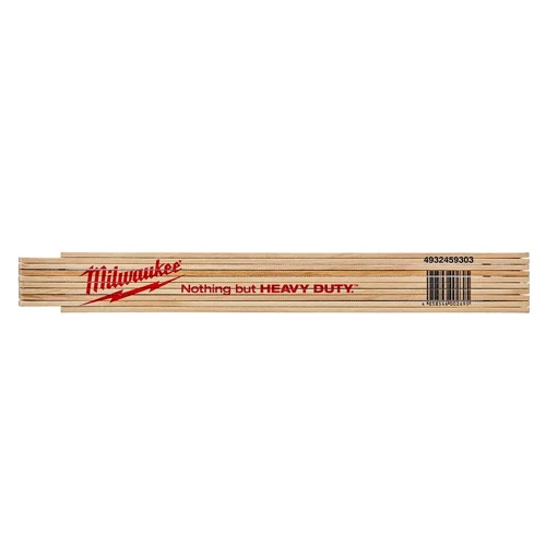 Метр складной деревянный тонкий Milwaukee 2 м (4932459303)
