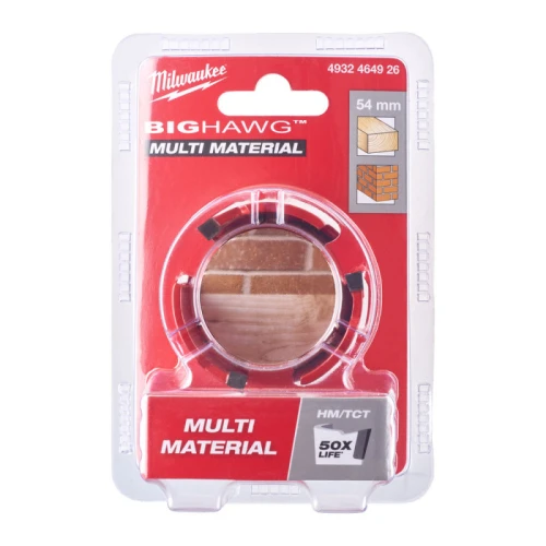 Коронка по мультиматеріалах Milwaukee BIG HAWG TCT (54 мм) (4932464926)