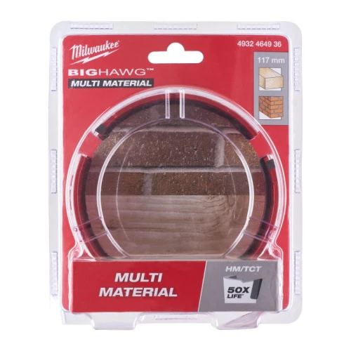 Коронка по мультиматеріалах Milwaukee BIG HAWG TCT (117 мм) (4932464936)