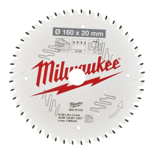 Пильний диск по дереву Milwaukee PFTE 48 HW 160х20х2.2 мм (4932471291)