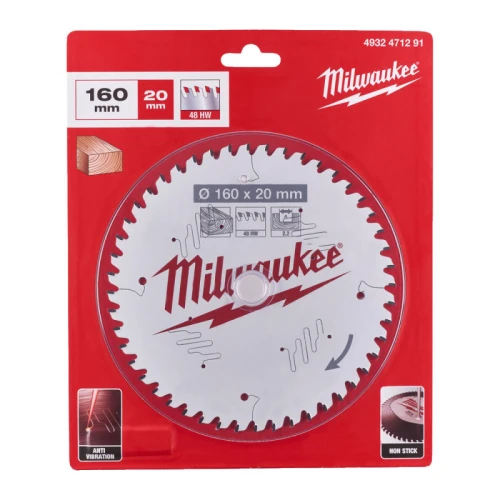 Пильний диск по дереву Milwaukee PFTE 48 HW 160х20х2.2 мм (4932471291)