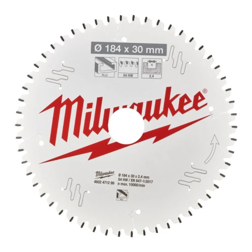 Пильный диск по алюминию Milwaukee Alu PFTE 54 HW 184x30x2.4 мм (4932471299)