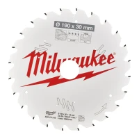Пильний диск по дереву Milwaukee PFTE Thin Kerf 24 HW 190x30x1.6 мм (4932471300)