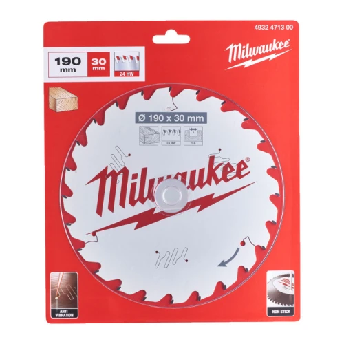 Пильный диск по дереву Milwaukee PFTE Thin Kerf 24 HW 190x30x1.6 мм (4932471300)