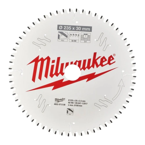 Пильний диск по алюмінію Milwaukee Alu PFTE 60 HW 235x30x2.4 мм (4932471309)