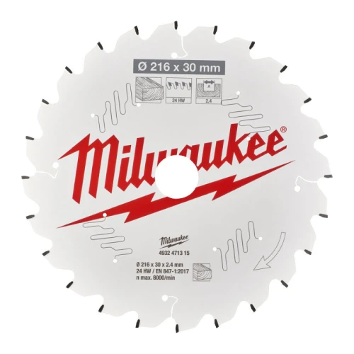 Пильний диск по дереву Milwaukee PFTE 24 HW 216x30x2.4 мм (4932471315)