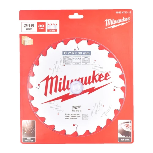 Пильний диск по дереву Milwaukee PFTE 24 HW 216x30x2.4 мм (4932471315)