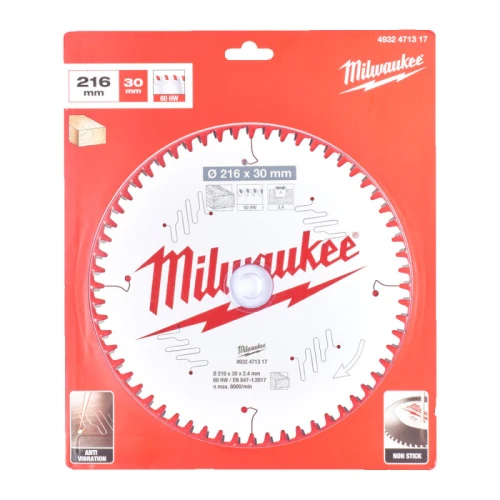 Пильний диск по дереву Milwaukee PFTE 60 HW 216x30x2.4 мм (4932471317)
