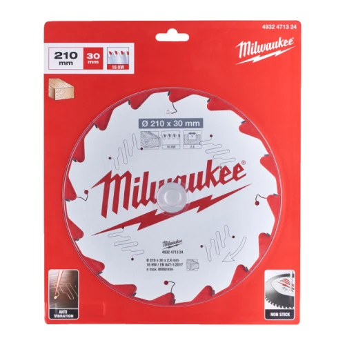 Пильный диск по дереву Milwaukee PFTE Thin Kerf 16 HW 210x30x2.4 мм (4932471324)