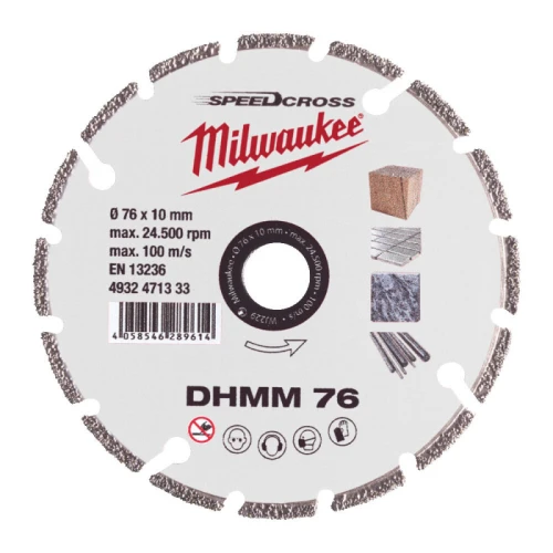 Диск алмазний сегментний Milwaukee Speedcross DHММ 76 76x10 мм (4932471333)
