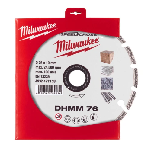 Диск алмазний сегментний Milwaukee Speedcross DHММ 76 76x10 мм (4932471333)