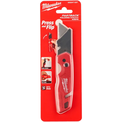 Нож складной с трапециевидным лезвием многофункциональный Milwaukee FASTBACK (4932471357)
