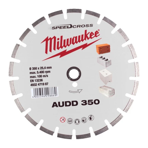 Диск алмазний сегментний Milwaukee Speedcross AUDD 350 350x25.4 мм (4932471987)