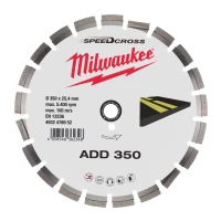 Диск алмазний сегментний по асфальту Milwaukee Speedcross ADD 350 350x25.4 мм (4932478952)