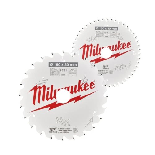 Набор пильных дисков по дереву Milwaukee PFTE 24/48 HW 190x30 мм (4932479574)