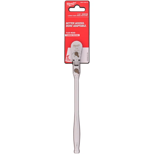 Тріскачка хромована шарнірна Milwaukee 1/4" 229 мм (4932479649)