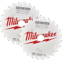 Набір пильних дисків по дереву Milwaukee PFTE 24 HW 190x30 мм (2 шт.) (4932479804)