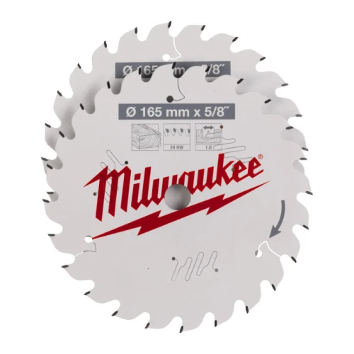 Набір дисків по дереву Milwaukee PFTE 24 HW 165x5/8"x1.6 мм (2 шт.) (4932479836)