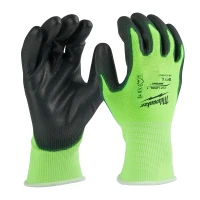 Перчатки рабочие сигнальные с сопротивлением порезам Milwaukee Hi-Vis 1/A 9/L (4932479918)