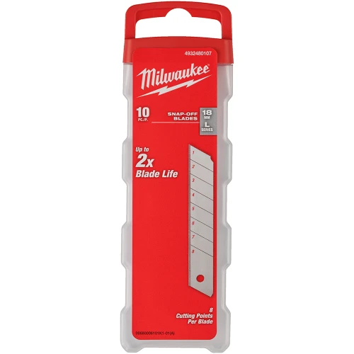 Лезвие сменное сегментированное Milwaukee 18 мм (10 шт.) (4932480107)