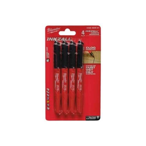 Набір маркерів Milwaukee INKZALL BLACK (4 шт.) (4932480551)