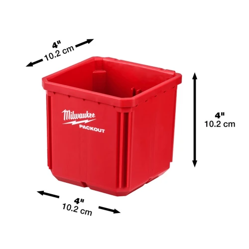 Контейнер для зберігання дрібних деталей Milwaukee PACKOUT 102x102x102 мм (2 шт.) (4932480698)