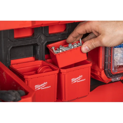 Контейнер для зберігання дрібних деталей Milwaukee PACKOUT 102x102x102 мм (2 шт.) (4932480698)