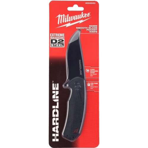 Нож складной Milwaukee HARDLINE Smooth с лезвием 89 мм (4932492453)