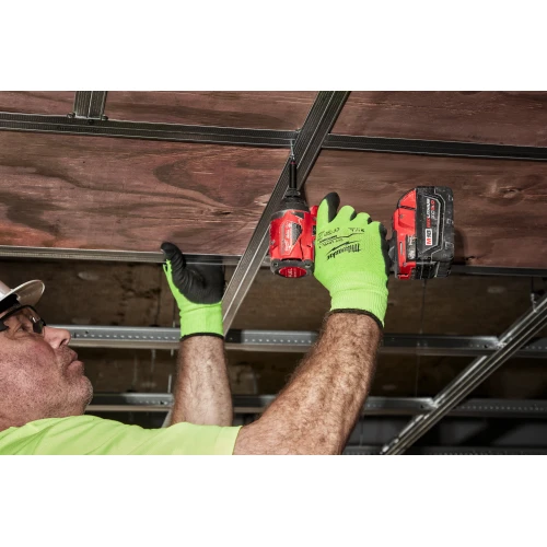 Перчатки рабочие сигнальные с сопротивлением порезам Milwaukee Hi-Vis 3/C 11/XXL 12 пар (4932492922)