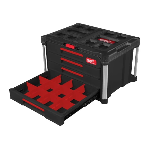 Ящик для інструментів з 4-ма висувними відсіками Milwaukee PACKOUT DRAWER BOX 564x414x363 мм (4932493189)