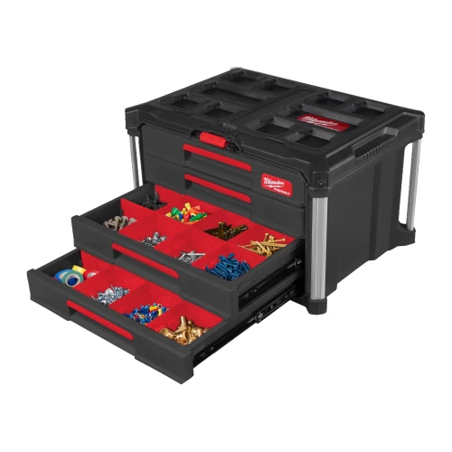 Ящик для інструментів з 4-ма висувними відсіками Milwaukee PACKOUT DRAWER BOX 564x414x363 мм (4932493189)