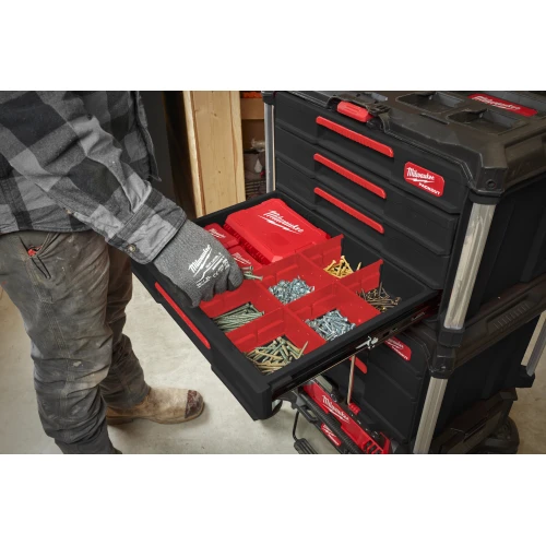Ящик для інструментів з 4-ма висувними відсіками Milwaukee PACKOUT DRAWER BOX 564x414x363 мм (4932493189)
